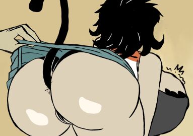 1girls ass_focus big_ass brazilian brazilian_female cat_ears cat_tail female goth goth_girl jamily_(5_alguma_coisa) original_character sexually_suggestive sexy