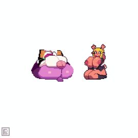 1boy 2girls animated antlers anus backsack balls big_ass big_balls big_breasts boobs cum cum_in_pussy cum_inside deltarune dialogue dialogue_box female kneeling large_breasts legs_up male mating_press mp4 music noelle_holiday pixel_animation pixel_art pixzapix purple_skin ralsei size_difference small_but_hung sound susie_(deltarune) tagme text thick_thighs vaginal_penetration video white_fur