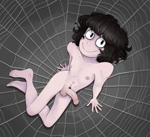 arachnidray cursedarachnid cute femboy goth male nipples nude penis real_person