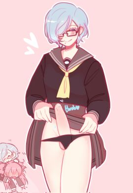 1dickgirl 1futa 1girls 69pink_lemonade balls balls_bulge balls_in_panties balls_under_clothes big_penis blue_hair breasts breeding cock dickgirl erection erection_under_clothes erection_under_skirt female futa_on_female futanari giant_penis girl_with_glasses glasses hinomori_shizuku intersex lesbian_sex long_penis medium_breasts momoi_airi panties panties_aside panty_bulge penis penis_out penis_under_clothes penis_under_skirt pink_hair project_sekai shizuairi skirt skirt_lift yuri