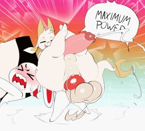 anal anal_sex animated anthro ass balls bfad big_balls big_penis bodily_fluids chikn_nuggit cum cum_inside dragon duo ejaculation english_text erection femboy fwench_fwy_(chikn_nuggit) genital_fluids genitals hands-free holding_butt huge_balls huge_cock hung_bottom hung_femboy hung_trap hyper hyper_genitalia hyper_penis iscream_(chikn_nuggit) kinkykong lagomorph leporid male mammal mythological_creature mythological_scalie mythology nonbinary_(lore) penetration penile penis rabbit scalie sex short_playtime size_difference small_dom_big_sub text white_body