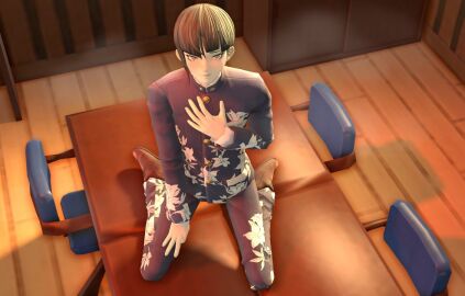 blush classroom clothed fully_clothed male male_only nahobino_(smt) protagonist_(shin_megami_tensei_v) school_uniform sfm shin_megami_tensei shin_megami_tensei_v source_filmmaker source_filmmaker_(artwork) steaming_body sweat tagme twink