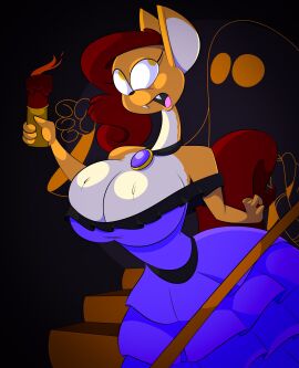 1girls ass big_ass big_breasts blue_dress breasts cleavage cleavage_dress cleavage_overflow dress female female_only furry ghost gigantic_breasts haunted_house huge_breasts mature mature_body mature_figure mature_woman milf mommy persimmon_(tempson) round_breasts solo solo_female stairs tempson thick thick_ass thick_thighs thighs victorian_dress voluptuous voluptuous_female weasel wide_hips