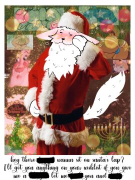 3_fingers animal_crossing anthro ass balls beard canid canine canis cave_story censored christmas christmas_tree digby_(animal_crossing) drunk european_mythology eyewear facial_hair fingers folklore generation_4_pokemon genitals glasses holidays inscription king_(cave_story) lucario male mammal menorah mimiga mythology nintendo plant pokemon pokemon_(species) polaroid_photo public_domain santa_claus substance_intoxication text third-party_edit tree wolf zlut385