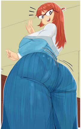 1girls ass ass_focus back_view big_ass big_breasts big_butt breasts butt clothed clothed_female clothing curvy cute female female_focus female_only glasses hater_lly huge_ass huge_butt kindergarten_(game) kindergarten_3 large_ass large_butt long_hair looking_back looking_down ms._lovelett open_mouth pantylines smile smiling solo solo_female solo_focus tall_female teacher thick_thighs thighs