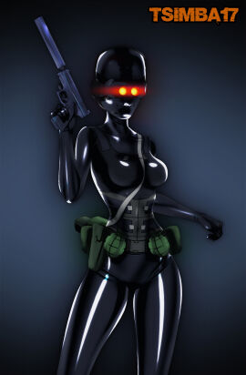 1girls 2d black_ops_(half-life) black_ops_assassin female female_only firearm gun half-life half-life_(series) human human_female human_only pistol pistol_in_hand solo tagme tsimba17 weapon