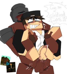 2boys anal_sex boys_world_craft_(game) carrying_position gay_sex male male/male minecraft_ripoffs