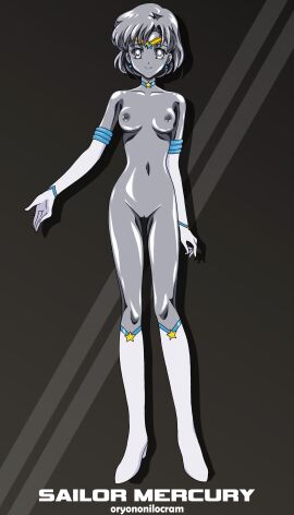 1girls ami_mizuno bangs bare_arms bare_ass bare_breasts bare_chest bare_legs bare_midriff bare_shoulders bare_skin bare_thighs bishoujo_senshi_sailor_moon breasts clitoris completely_naked completely_nude edit erect_nipples erection female female_focus female_only gloves hands hands-free heavy_metal_(form) legwear looking_at_viewer metal metal_body metal_breasts metal_clitoris metal_girl metal_hair metal_hand metal_nipples metal_skin metal_transformation metal_vagina metallic_body metallic_hair metallic_nipples metallic_skin naked naked_footwear nipples nude nude_female oryononilocram pussy sailor_mercury sailor_senshi short_hair small_breasts smile smiling smiling_at_viewer solo solo_female solo_focus thick_thighs thighs third-party_edit transformation vagina vaginal_penetration white_boots white_gloves