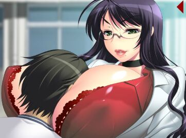 ass big_ass big_breasts breasts female flash_game glasses image teacher