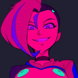 1girls animated animated_gif animation ass ass_focus boobs_out breasts female female_focus female_only gif loop looping_animation moika moikaloop neon panties pressing_breasts_together tagme tongue tongue_out