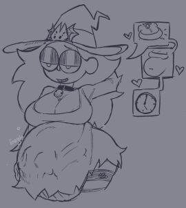 breasts digestion enid female implied_digestion ok_k.o.!_let's_be_heroes teatimetrin vore vore_belly weight_gain