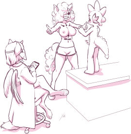 2024 absurd_res alicorn anthro anthrofied aogami blush breasts clothed clothing curled_hair dragon equid equine feathered_wings feathers female friendship_is_magic fur genitals group hair hasbro hi_res hooves horn horse labcoat male mammal masturbation my_little_pony mythological_creature mythological_equine mythological_scalie mythology navel nipples nude open_labcoat penile penile_masturbation penis pinkie_pie_(mlp) rear_view scalie spike_(mlp) tail topless trio twilight_sparkle_(mlp) unguligrade_anthro wings