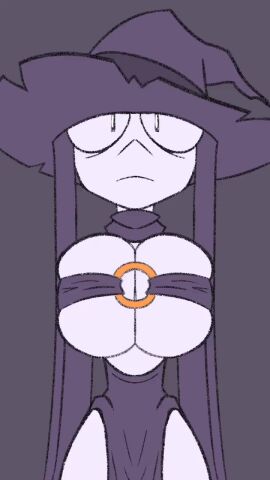 1girls big_breasts breasts embarrassed female long_nose pepperonpatty tagme video wardrobe_malfunction witch_hat