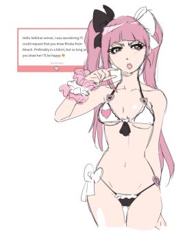 1girls 7kihan bikini bleach breasts dokugamine_riruka female female_only hair_ornament light-skinned_female long_hair medium_breasts pink_hair sekihan sekihan_(6kihan) solo tagme twintails