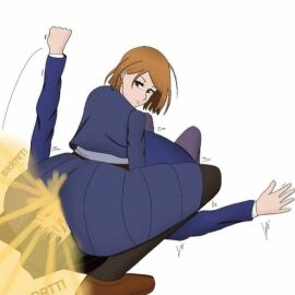 artist_request ass ass_on_face big_ass facesitting fart fart_fetish farting_in_face farting_on_another female gassy jujutsu_kaisen kugisaki_nobara strangmann613 yuri zenin_maki