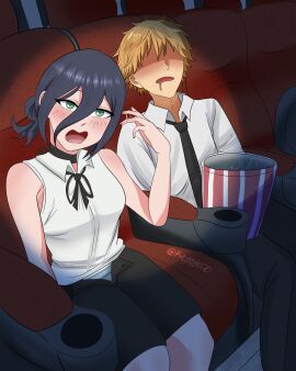 chainsaw_man cinema cum denji_(chainsaw_man) reze_(chainsaw_man)