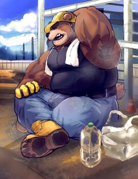 1boy anon_1015 anon_1515 armpit_fetish armpits arms_up bara dilf fetish male muscular muscular_male musk musk_clouds musky musky_armpit outdoors outside smell smelly smelly_armpits solo solo_male yaoi