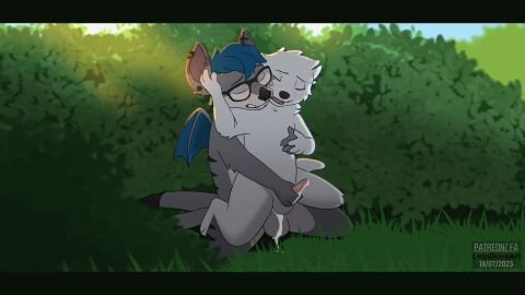 2boys anal anal_sex animated anthro balls bat closed_eyes cum cum_in_ass cum_inside cum_on_balls cum_on_fingers cum_on_grass cum_on_hand cum_on_penis cumshot furry gay glasses handjob letodoesart male male/male male_only masturbation open_mouth otter pebble_(letodoesart) penis reach_around sex teeth tongue yaoi