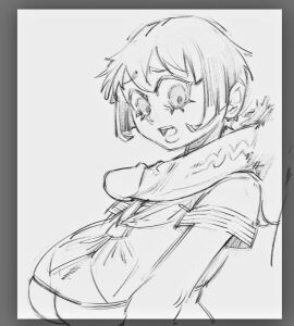 big_breasts big_penis breasts female inminent_sex male original original_character penis penis_awe short_hair skuunk02 surprise surprised uncensored