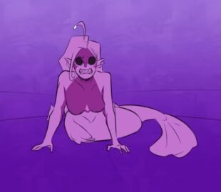 breasts epic_the_musical female merfolk mermaid red_body siren siren_(epic_the_musical) white_body