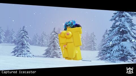 1boy 1girls 3d areolae breasts cum cum_drip female gijinka2 icecaster_battler_(the_battle_bricks) intercrural nipples nude outdoors penis prospect_battler_(the_battle_bricks) pussy roblox roblox_game robloxian self_upload snow standing tagme the_battle_bricks thighs