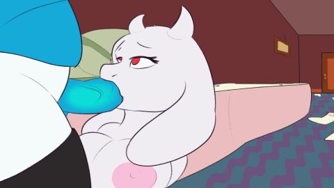 16:9 2020 2d_animation animated animated_gif anthro balls bedroom_eyes belly big_breasts blue_penis bodily_fluids bovid breasts caprine clothing duo erection fellatio female female_penetrated footwear fur furaffinity genital_fluids genitals gif glowing glowing_genitalia glowing_penis goat horn loop male male/female male_penetrating male_penetrating_female mammal mature_anthro mature_female mature_male monster narrowed_eyes nipples nude oral oral_penetration penetration penile penis sans sans_(undertale) seductive sex short_playtime socks_removed sucking sucking_cock sucking_penis toriel undertale undertale_(series) white_body white_fur widescreen wolfbaloo