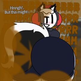 1boy 2d 2d_artwork ass big_ass big_bubble_butt big_butt blush blushing booty_shorts brown_fart brown_fart_cloud bubble_butt butt_focus charles_calvin clenching_teeth clothes deelikedeez_(artist) fart fart_fetish fart_focus farting farting_at_viewer femboy fully_clothed headphones headwear henry_stickmin_(game) looking_at_viewer looking_back looking_back_at_viewer looking_over_shoulder male nonhuman onomatopoeia pants presenting_butt skunk skunk_charles_(deelikedeez) skunk_ears skunk_tail solo stick_figure stickman stink_cloud stink_fumes stinky talking_to_viewer text thick_thighs white_body