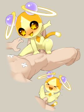 blush bodily_fluids clitoris duo faceless_character faceless_male female genital_fluids genitals hi_res human human_on_humanoid human_penetrating human_penetrating_humanoid humanoid humanoid_penetrated interspecies larger_human larger_male male male/female mammal penetration pose posing pussy sex shiny shiny_tail simple_background size_difference smaller_penetrated solo_focus sweat tape taped_nipples tosx vaginal_fluids yellow_body