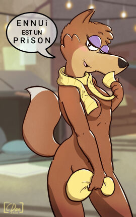 1girls breasts cdan2022 covering female flirting jellystone_(hbo_max) loopy_de_loop nude tagme