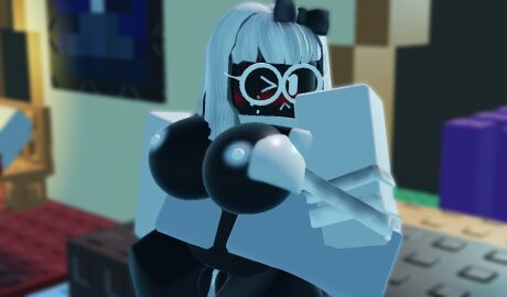 1girls 3d betty_(the_battle_bricks) black_body blush bowtie bowtie_on_head female freckles glasses grey_body on_table open_clothes puffy_pussy pussy roblox roblox_game robloxian self_upload sex the_battle_bricks tumore white_hair wompwompsad