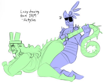 1x1x1x1 1x1x1x1_(forsaken) betrayed_1x1x1x1 clockwork_(roblox) drawing flat_colors forsaken_(roblox) hair hat long_hair pulling_tail roblox roblox_game robloxian robot robot_humanoid self_upload shittysins sketch sketchy sunglasses tagme