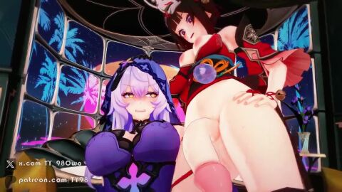 black_swan_(honkai:_star_rail) cum cum_in_pussy cum_inside cum_overflow female futa_on_female futanari honkai:_star_rail honkai_(series) hoyoverse sex sound sparkle_(honkai:_star_rail) squirting tagme ty98 vaginal_sex video