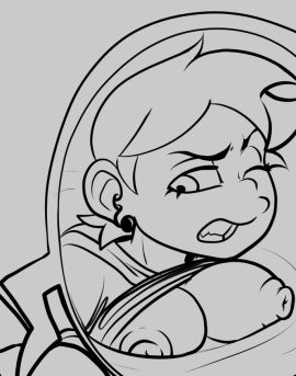 bandana bandana_accessory bandanna_on_forehead beach_hat beach_sex big_breasts black_and_white blind_peacock_draws blind_peacock_draws_(artist) breasts commission commission_art commissioner_upload disney disney_channel earrings erueito female glasses hat latina lilith_clawthorne luz_noceda milf partially_clothed sketch teenager the_owl_house witch