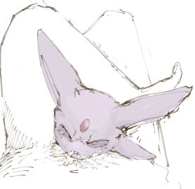 ambiguous_gender anthro balls balls_deep balls_deep_fellatio barefoot bodily_fluids body_hair cum cum_from_nose cum_in_mouth cum_in_nose cum_inside deepthroat duo eeveelution espeon feet feral feral_penetrated forehead_gem fur gem generation_2_pokemon genital_fluids headlock headlock_with_thighs hi_res human human_on_feral human_penetrating human_penetrating_feral interspecies leg_lock_fellatio leg_wrap looking_at_viewer male mammal megusuri nintendo nude oral oral_penetration penetration penile penile_penetration penis pokemon pokemon_(species) purple_body purple_fur purple_sclera quadruped sex tears white_eyes zoophilia