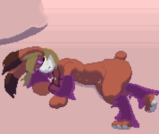 animated anthro bedroom_eyes blonde_hair blush bodily_fluids bottomless bottomless_female breasts brown_body clothed clothing digital_media_(artwork) english_text female fur genital_fluids genitals hair headgear headwear holding_leg in_heat lagomorph legwear leporid lingerie looking_at_viewer lying mammal myris_(odin_sphere) narrowed_eyes nipples odin_sphere on_side one_leg_up pawpads pillow pixel_(artwork) pixel_animation pooka presenting pussy rabbit raised_leg seductive short_playtime silhouette simple_background sleeping smile solo speech_bubble stockings sweat text topwear tsunamidusher vaginal_fluids vanillaware