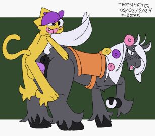 anatomically_correct_genitalia anatomically_correct_pussy animal_genitalia animal_pussy animated anthro anus blush closed_eyes domestic_cat equid equine equine_genitalia equine_pussy felid feline felis female feral flower fur genitals heart_symbol horse horse_tail horseshoe loop male mammal open_mouth plant puffy_anus pussy saddle sex short_playtime tail theenyface yellow_body yellow_fur