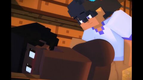 2boys 5_seconds_long ass_fuck ass_penetration black_hair blush blushing_at_partner clothed_male_nude_femboy dark-skinned_femboy dark-skinned_male femboy gay looking_at_partner male/femboy male/male male_moaning male_on_femboy male_on_male masculine_moaning medium_ass minecraft moaning naked_femboy no_climax realalstars realaltstars sound_effects tagme tanned_male video white_shirt yaoi