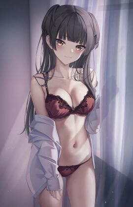 1girls bare_arms bare_belly bare_chest bare_hands bare_hips bare_legs bare_midriff bare_navel bare_shoulders bare_skin bare_thighs belly belly_button black-haired_female black_bra black_hair black_panties black_underwear blush blush_face blush_lines blushed_face blushing_at_viewer blushing_face blushing_female bra breasts brown-eyed_female brown_eyes busty busty_female busty_teenager cleavage closed_mouth_smile collarbone covered_nipples dot_nose embarrassed_exposed_female embarrassed_expression embarrassed_female embarrassed_underwear_female exposed exposed_arms exposed_belly exposed_legs exposed_midriff exposed_shoulders exposed_thighs female female_only fingers frilled_bra frilled_panties frilled_underwear grin groin half_naked half_nude high_resolution high_school_student highres idolmaster idolmaster_shiny_colors indoor indoors lace-trimmed_bra lace-trimmed_panties lace_bra lace_panties lace_underwear laced_bra laced_panties laced_underwear large_breasts lean_figure legs light-skinned_female light_skin long_hair looking_at_viewer marinesnow mayuzumi_fuyuko narrow_waist navel nervous nervous_face nervous_female nervous_smile open_clothes open_clothing open_shirt open_topwear pale-skinned_female pale_skin panties red_bra red_panties red_underwear schoolgirl shirt shoulders shy shy_smile simple_background slender_body slender_waist slim_female slim_waist smile smiley_face smiling_at_viewer smirk solo standing teenage_female teenager the_idolm@ster the_idolm@ster_shiny_colors thick_thighs thigh_gap thighs thin_waist twintails twintails_(hairstyle) unbuttoned unbuttoned_shirt underwear upper_body v-line white_shirt white_topwear