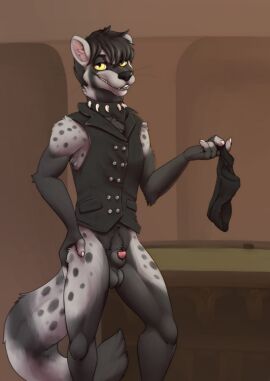 blue_hair blush breasts brown_background closed_mouth collarbone female head_out_of_frame large_breasts long_hair navel nipples nude pussy smile solo stomach