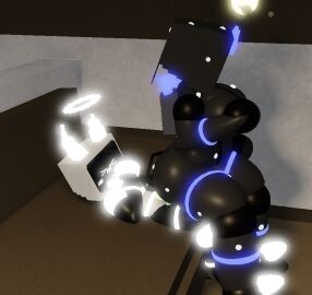 1boy 1girls 3d anal_sex battery_acid blush_lines bow_on_back bow_on_head female glowing goofylookin halo horns male roblox source_request this_isnt_skibidi_toilet_dumbass tv_head_robot