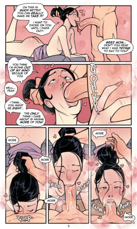 1boy 1girls asian_female bed bedroom big_penis black_hair blanket cock_worship comic deepthroat dialogue dubious_consent english_text erect_penis fellatio female femdom hair_bun hi_res highres horny_female incest large_penis laying_on_bed laying_on_stomach light-skinned_female light-skinned_male light_skin looking_at_viewer male male_pov milf mommy_kink mother mother_and_son negligee nightgown not_enough_milk_(artist) nude nude_male obsessed on_bed oral oral_sex original original_character penis plunger_position pov questionable_consent speech_bubble text uncensored yandere yanincest