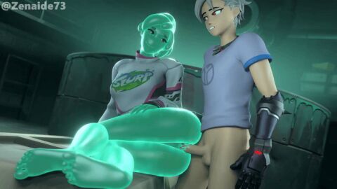 1boy 3d animated ella_slurp ella_slurp_(fortnite) female fortnite fortnite:_battle_royale gif laying_on_side orin_(fortnite) pussy pussy_juice sex slurp_juice tagme thick_ass vaginal_sex zenaide