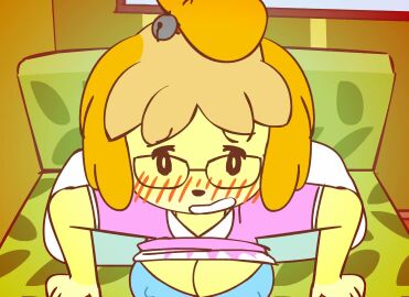 1boy 1girls 2017 animal_crossing animated anthro balls bed black_eyes black_nose black_penis blonde_hair blush bottomless bouncing_breasts bra bra_lift breasts canid canine canis clenched_teeth clitoris close-up clothed clothing clothing_lift cute dark_skin duo erection eye_contact eyewear female female_penetrated first_person_view fur furry glasses hair hair_ornament hi_res human human_on_anthro interspecies isabelle_(animal_crossing) long_ears low_res lying male male/female male_penetrating male_penetrating_female mammal minus8 missionary_position navel nintendo on_back on_bed penetration penis pillow pov pussy pussy_juice pussy_pounding raised_shirt sex shirt shirt_lift short_hair short_playtime sloppy source_request spread_legs spreading straight tagme teenager testicles tied_hair underwear vaginal_penetration video video_games wet yellow_fur