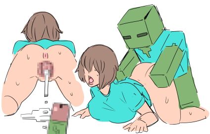 censored cum cum_in_pussy cum_inside female human_female kandenki mature_female minecraft minecraft_mob mob monster monster_on_female monster_on_human pussy stella_(femsteve) straight tagme wide_hips zombie zombie_(pvz)