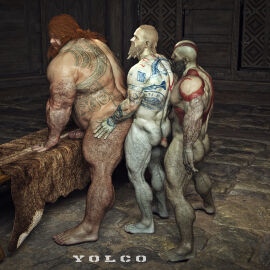 3boys 3d age_difference anal anal_sex ass bald bald_male baldur_(god_of_war) bara beard big_ass big_butt brother brothers completely_naked completely_nude facial_hair fat_ass fat_butt fat_male gay ginger ginger_hair god_of_war group_sex hairy hairy_ass hairy_chest hairy_legs hairy_male huge_ass huge_butt incest kratos large_ass large_butt long_hair male male/male male_only massive_ass massive_butt multiple_boys multiple_males muscles muscular muscular_arms muscular_ass muscular_male naked naked_male nude nude_male obese obese_male old_male older_male older_male_and_younger_male penetrating_while_penetrated red_hair size_difference small_dom_big_sub small_top_big_bottom smaller_penetrating_bigger thick_ass thick_butt thick_thighs thor_(god_of_war) threesome yaoi yolco