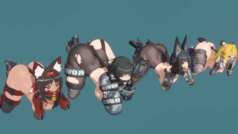 3d 3d_(artwork) 3d_animation 4girls all_fours angry animal_ears animated ass ball_gag big_ass big_breasts big_butt big_thighs bitch_taken_for_walk bitchsuit black_eyes black_hair blender blender_(software) blonde_female blonde_hair bondage bottomless bottomwear curvy curvy_body curvy_female curvy_figure curvy_hips curvy_thighs digital_media_(artwork) female female_only gag ghostoast hair hi_res hoshimi_miyabi human jane_doe_(zenless_zone_zero) ju_fufu light-skinned_female light_skin mihoyo naked_female nekomiya_mana no_sound nude nude_female red_eyes short_hair short_playtime shorter_than_10_seconds simple_background size_difference slave slave_girl small_breasts tagme thick thick_ass thick_butt thick_hips thick_thighs thighhighs thighs tights topless torn_clothes torn_clothing torn_legwear video yellow_hair zenless_zone_zero