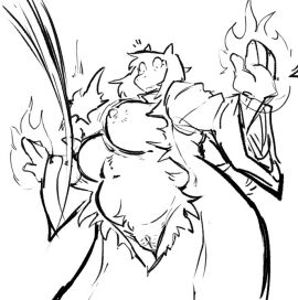 1girls breasts chivalrous chubby embarrassed female pussy tagme toriel torn_clothes undertale