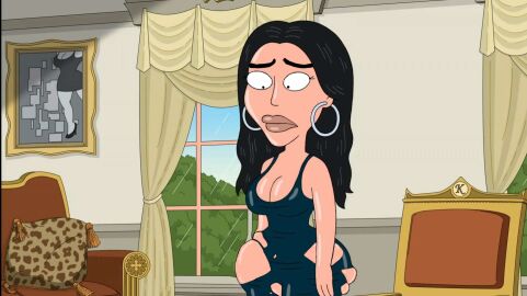 ass big_ass black_hair edit family_guy female kim_kardashian ripped_clothing screencap screenshot_edit thick_thighs