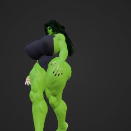 1girls animated big_ass big_breasts clothed clothed_female elevenendless endlessillusion female_only green_body green_skin marvel marvel_comics she-hulk tagme video voluptuous walk_cycle