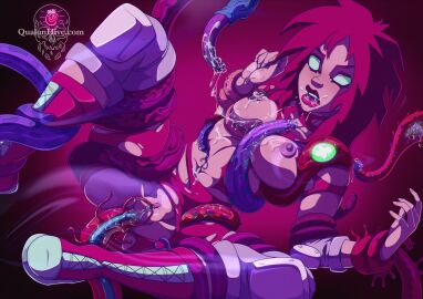 2d 2d_(artwork) anal anal_sex anus areolae blue_hair boots breasts busty clitoral_hood clitoral_stimulation clitoris drool drool_string drooling elbow_pads erect_nipples extreme_ghostbusters female female_focus female_only ghostbusters goth goth_girl hairless_pussy hourglass_figure knee_pads kylie_griffin labia lipstick mascara masturbation medium_breasts navel nipple_tweak nipples nude nude_female nudity orgasm orgasm_face penetration pussy pussy_juice pussy_juice_drip qualonhive saliva saliva_string saliva_trail shaved_pussy tagme tentacle tentacle_sex vagina wide_hips